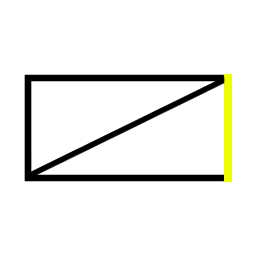 The second side of a rectangle