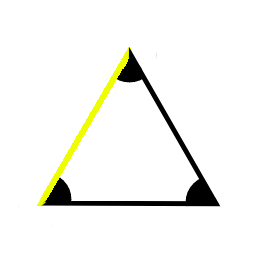 The first side of a triangle